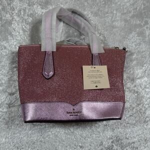 Kate Spade New York Pink Glitter Bag with Care Instructions New